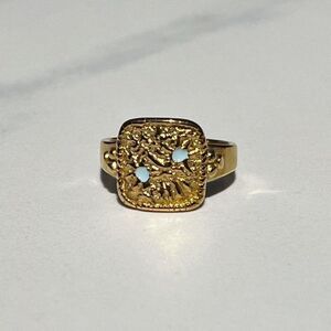 New! “Cleo” Textured Gold Ring